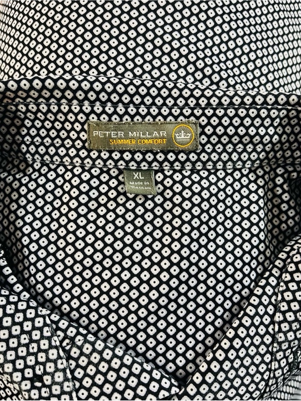 Peter Millar Black and White Polo.